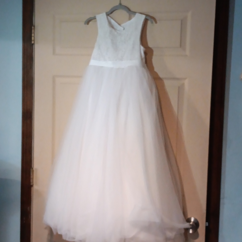 Girls White Formal Dress